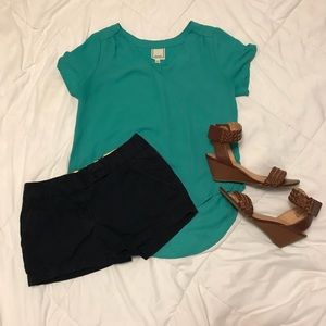 Blouse & Chino Shorts